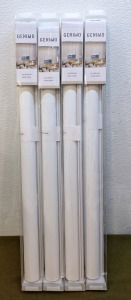 (4) GENIMO 100% Blackout Roller Shades, White, 26"W x 72"L