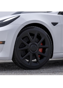 Richeer Set Tesla Model 3 Hubcaps Wheel Covers Matte Black 2017-2023