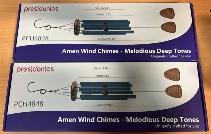 (2) Presidonics 48&rdquo; Amen Wind Chimes