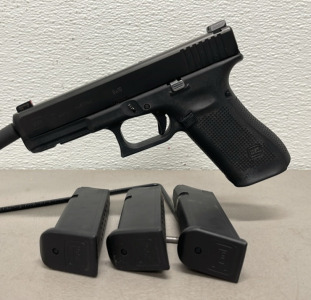 Glock Model 17 Gen 5 9mm Caliber, Semi Automatic Pistol W/ Original Hardcase And Two Extra Magazines