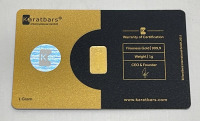 One Gram 999.9 Fine Gold Bar W/ COA - 3