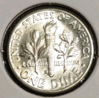 1959-D MS67FB Full Bands Gem Silver Dime - 2