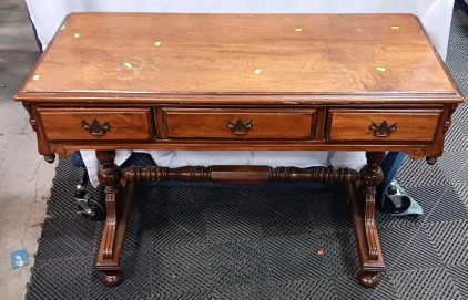 (1) Wooden Writing Desk w/ 3 Drawers - 42"x22"x29&frac12;"