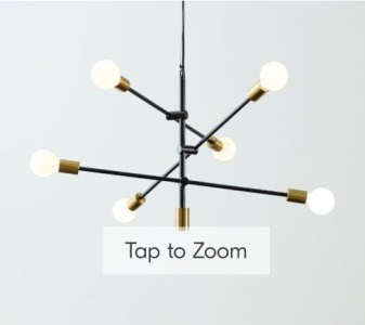 West Elm Mobile Chandelier Large Two Tone Light Fixture