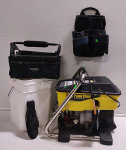 Wagner Paint Crew Airless Paint Sprayer, A 5Gl. (White) Square Bucket, & A (Black) Voyager Tool Bag w/ Accessories