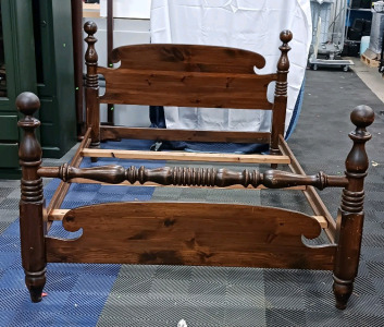 (1) King Size Wooden Bed Frame - Approx. 82"x78"