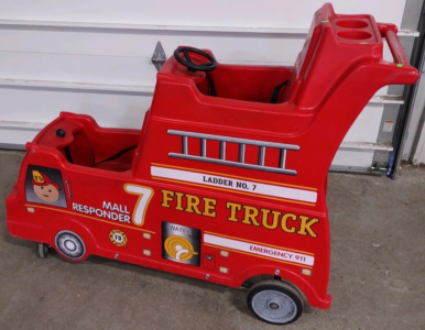 Fire Truck 2-Seater Baby Stroller w/ Bottom Net