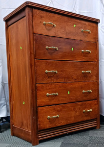 (1) Wooden 5-Drawer Chest - 31&frac14;"x16&frac12;"x41"