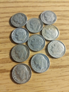 1952-1964 Dimes (10)
