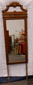 Title: (1) Drexel Ornate Wooden Mirror w/ Mounting Rails - 20"x60"