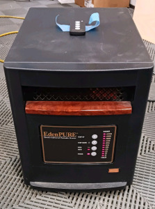 (1) EdenPURE Quartz Infrared Portable Heater - USA1000 A4188/RTL w/ Remote