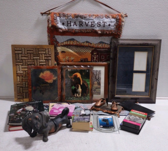 (2) Assorted Picture Frames, (6) Assorted Wall Decor, (6) Assorted Reading Books, & Much More!