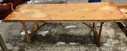 8 x 3&rsquo;8&rdquo; Wooden Folding Table