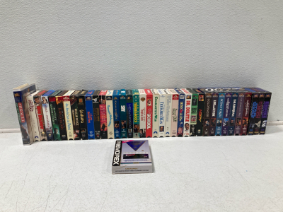 (37) VHS Tapes, (1) Automatic Brush Video Cleaning System