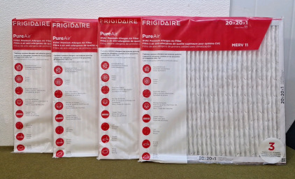 (1) 4-Pack Of Frigidaire PureAir 20" x 20" x 1", MERV-11, Air Filters