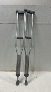 McKesson Adjustable Height Metal Crutches