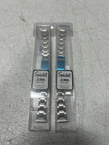 (2) Speidel 12-16mm Stainless Steel Watch Bands- Silver And Blue
