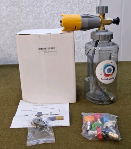 (1) Balabulala, Foam Cannon W/ Quick Connect & (7) Nozzle Tips