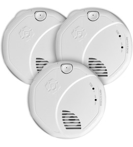 (3) First Alert Battery Powered Combination Smoke & Carbon Monoxide Detector