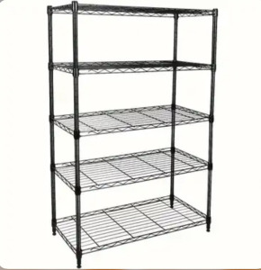 5-Tier Wire Shelving Unit (Black)