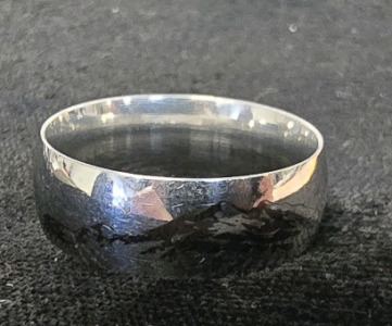 Mens Silver Mountain Band Ring- Size 11