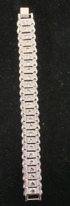 .925 Plated Wide Design Bracelet