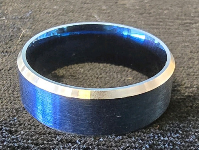 Mens Royal Blue Titanium Band- Size 10