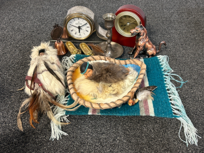 Collectible Items: Clocks, Brass, Dolls and More