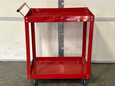 2-Tier Metal Rolling Cart