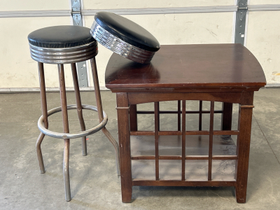 End Table and Bar Stool