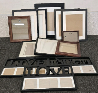 Assorted Sized Picture Frames