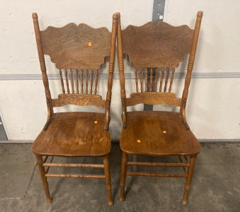 (2) Beautiful Wooden Chairs