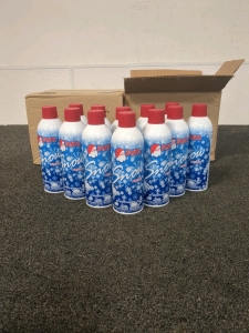 Two Boxes of Twelve Santa Snow Cans