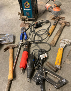 Makita Job Site Radio, Sander, Hammers, Wrenches, & Various Tools