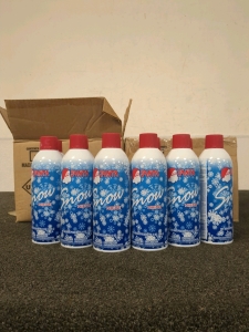 Two boxes of Twelve Santa Snow Cans