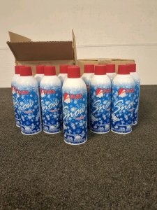 Two Boxes of Twelve Santa Snow Cans