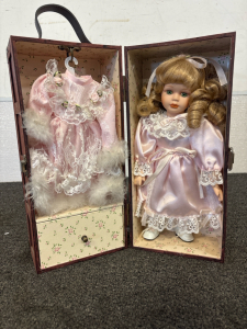 Vintage 1980 Porcelain Bisque Doll