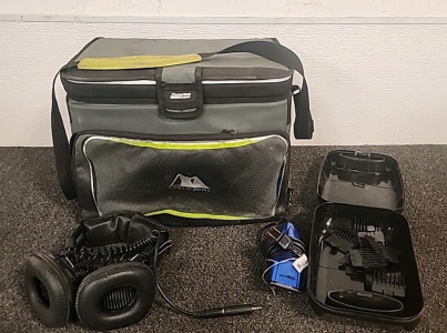 Lunchbox Cooler.. Conair Hair Clippers .. Headphones..