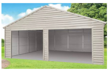 *At Meridian* Double Garage Metal Shed 22&rsquo;x23&rsquo;x13&rsquo;