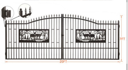 *At Meridian* New 20ft. Metal Farm Gate