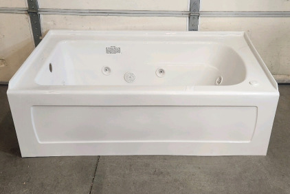 Hillsboro 60"&times;36" Alcove Whirlpool White Jetted Tub..