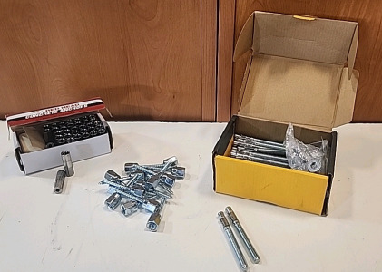 50ct Red Head Concrete Drop in Anchors 1/2" ... 50ct DeWalt 3/8"&times;3-3/4" Concrete Anchors...