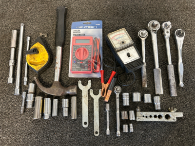 Digital Multimeters, Hammer, Ratchets, Sockets and More