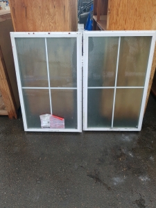 White Windows 39 1/2 x 49 3/8in. Lot of 2