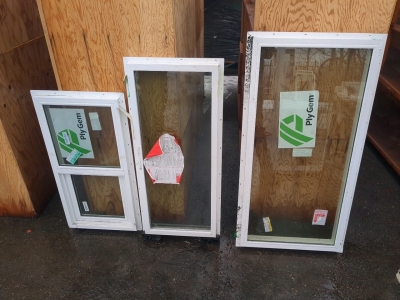 White Windows 19in 3/4 x 37 1/3in. 17 1/2 x 41 1/2. 23 1/2 x 47 1/2.