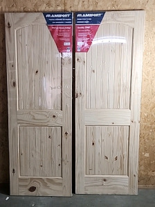 2 Rustic Unfinished Solid Wood Doors 6'8"&times;2'3.7/8"
