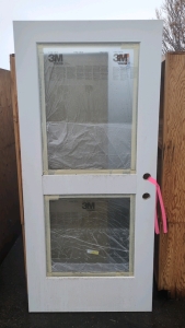 White Door With Glass Panes