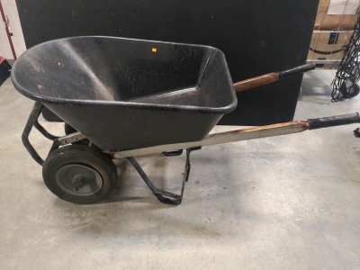 Two wheeled wheelbarrow