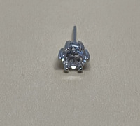 Pair Of 925 2 Carat Moissanite Stud Earrings W/ C.O.A. Warranty - 2