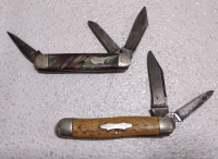 A Vintage 2-Blade Pocket Knife- Unknown Name & A Vintage Case Cattle- Imperial Pocket Knife